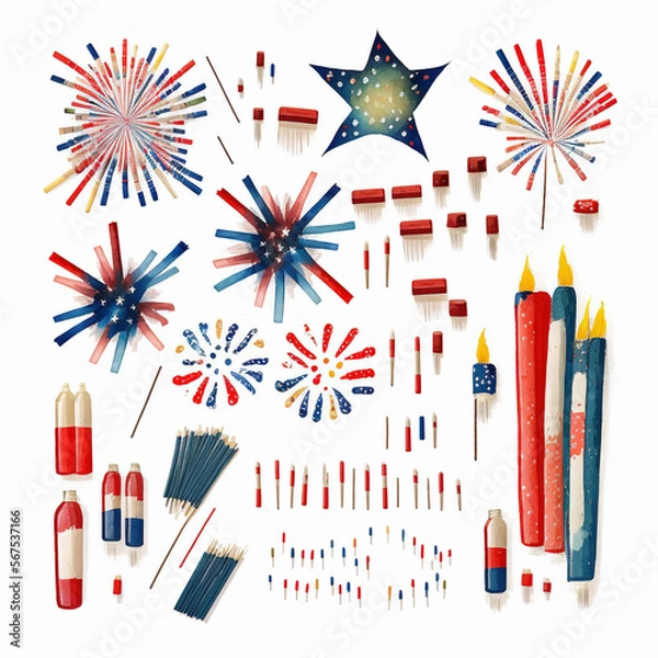 Fototapeta illustration of fireworks