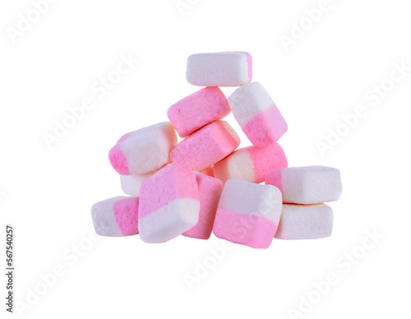 Fototapeta marshmallow isolated on transparen t png
