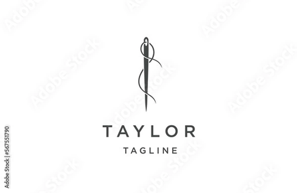 Obraz Tailor logo luxury needle design template flat vector