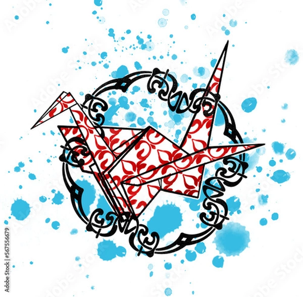 Obraz uccello origami