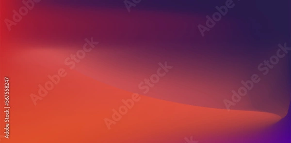 Fototapeta Abstract background with smooth lines in purple and orange colors. Vector illustration.