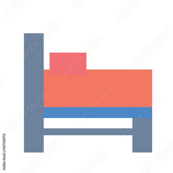 Obraz Bed Flat Icon