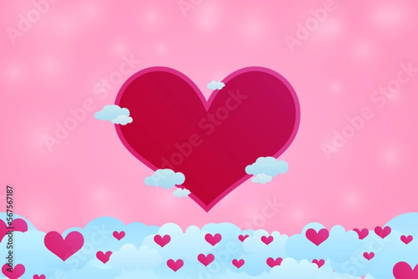 Fototapeta modern simple valentine's background banner