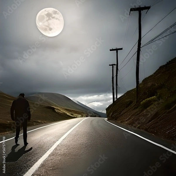 Fototapeta person walking