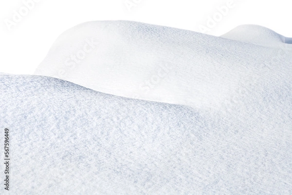 Obraz snowdrift closeup isolated on white background
