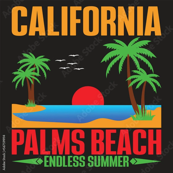 Fototapeta Summer vector T-shirt Design