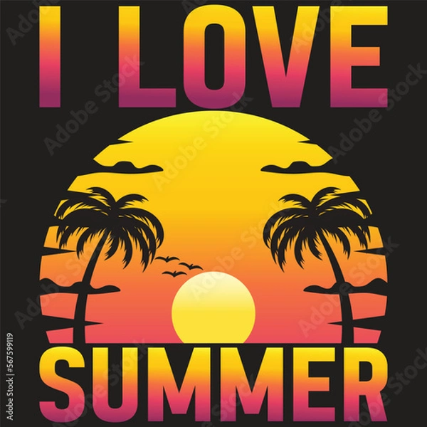 Obraz Summer vector T-shirt Design