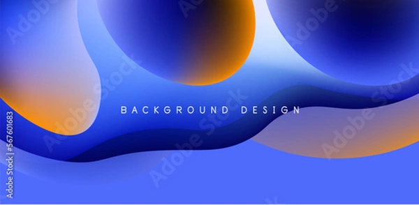 Obraz Fluid waves abstract background for covers, templates, flyers, placards, brochures, banners