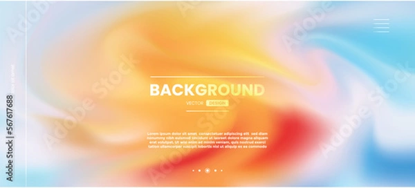 Fototapeta Abstract multi-color gradient vector cover illustration set. As a background for website landing page template design, business corporate brochures, cards, packages and posters.