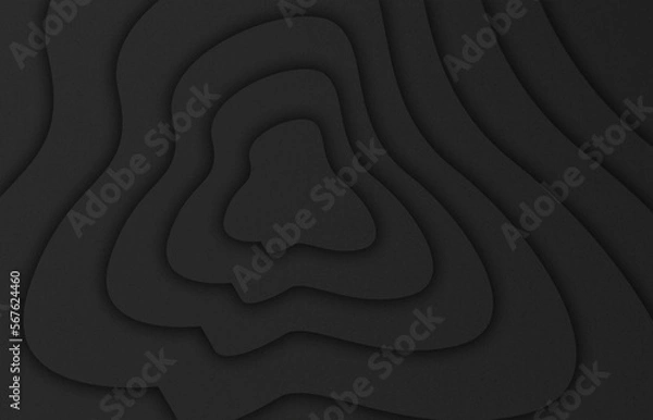 Obraz black waves background