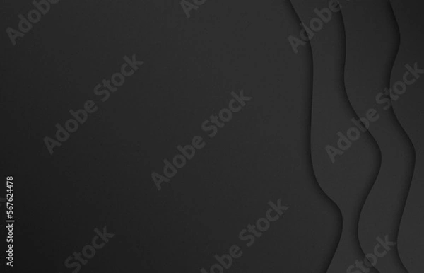 Obraz black waves background