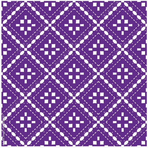 Fototapeta Vector geometric ornament in ethnic style. Seamless pattern with  abstract shapes, repeat tiles. Vintage retro texture.Repeating pattern for decor, fabric,textile and fabric.