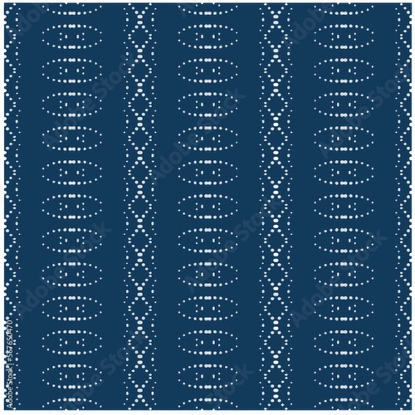 Fototapeta Vector geometric ornament in ethnic style. Seamless pattern with  abstract shapes, repeat tiles. Vintage retro texture.Repeating pattern for decor, fabric,textile and fabric.