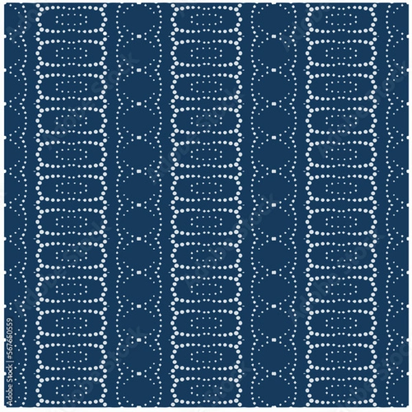 Fototapeta Vector geometric ornament in ethnic style. Seamless pattern with  abstract shapes, repeat tiles. Vintage retro texture.Repeating pattern for decor, fabric,textile and fabric.