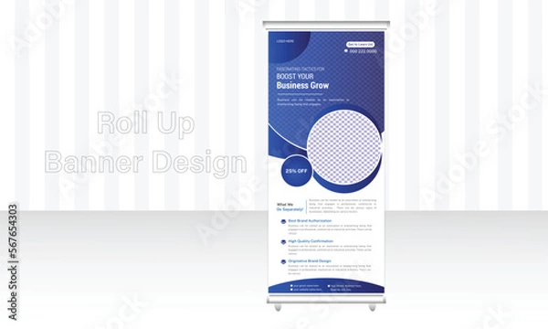 Obraz Corporate Roll Up Banner Design Template
