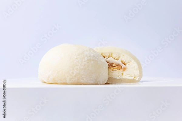Obraz Delicious mochi on a white background, close-up. Traditional Japanese dessert
