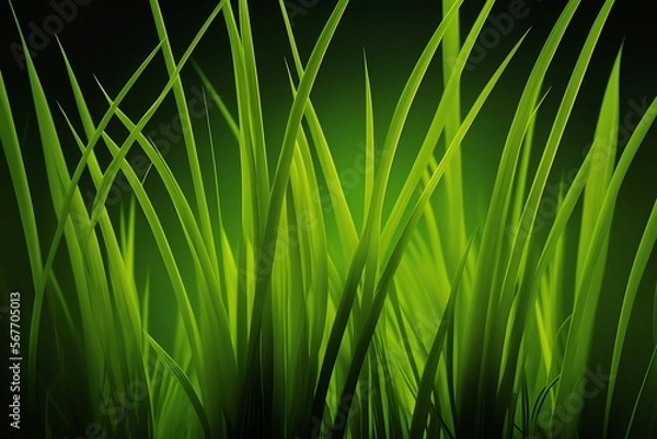 Fototapeta Spring grass, macro