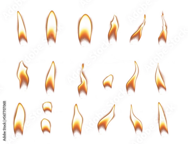 Fototapeta Candle flame element candle PNG format easy to use