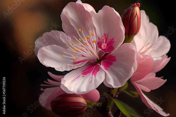 Obraz Exceptional Cherry blossom. Generative Ai