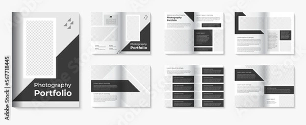 Obraz Multipurpose portfolio brochure template with architecture interior portfolio cover design