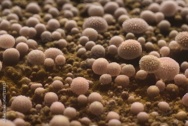 Fototapeta The ground anemone - generative ai