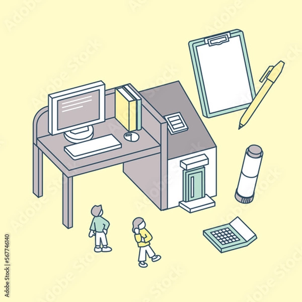 Obraz 仕事をする。情報の整理