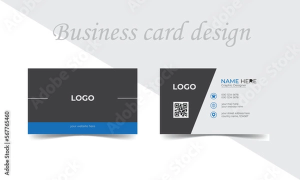 Fototapeta Business card design template, Modern Business Card - Creative and Clean Business Card Template, Clean professional business card template,