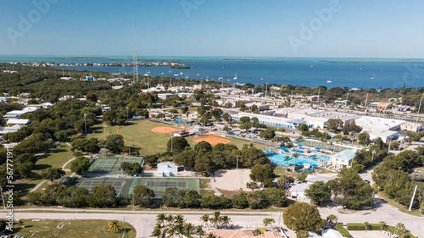 Fototapeta Aerial View Key Largo Community Park in the Florida Keys