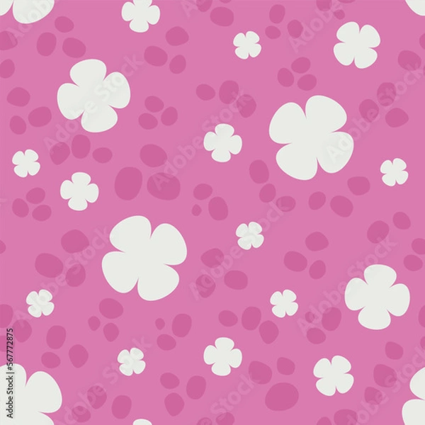 Obraz spring pattern in pink tones with flowers