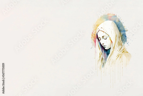 Obraz Virgin Mary Banner, Generative Ai