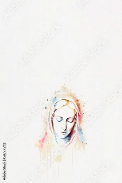 Obraz Virgin Mary Card, Generative Ai