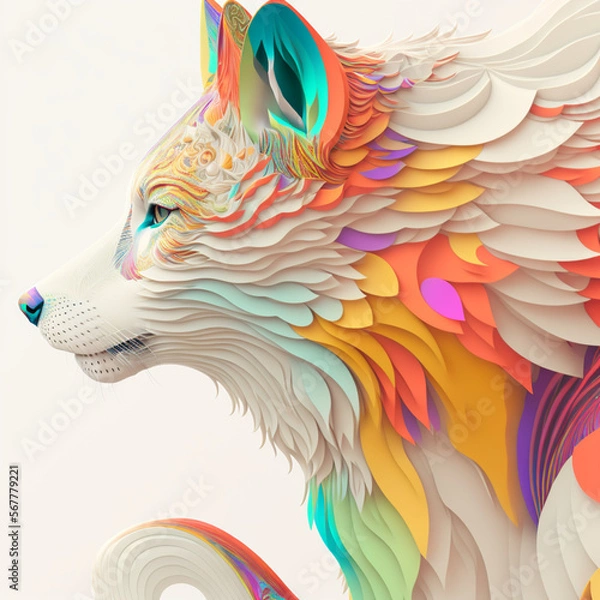 Obraz Colorfull abstract fox art