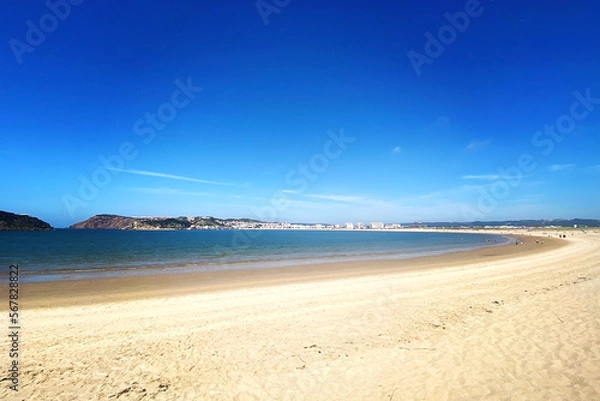 Fototapeta A beautiful view of Sunny Beach in Portugal