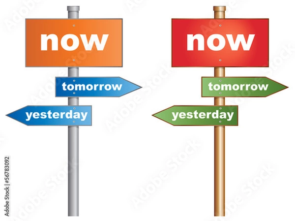 Fototapeta Time Management Isolated Signpost EPS10 Vector