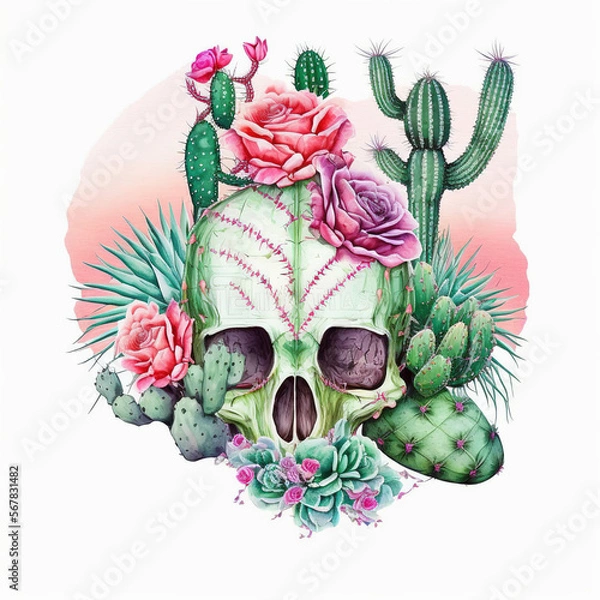 Fototapeta Cute Scull Art