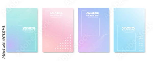 Fototapeta Brochure flyer Business modern design, booklet template, Geometric triangle abstract poster.