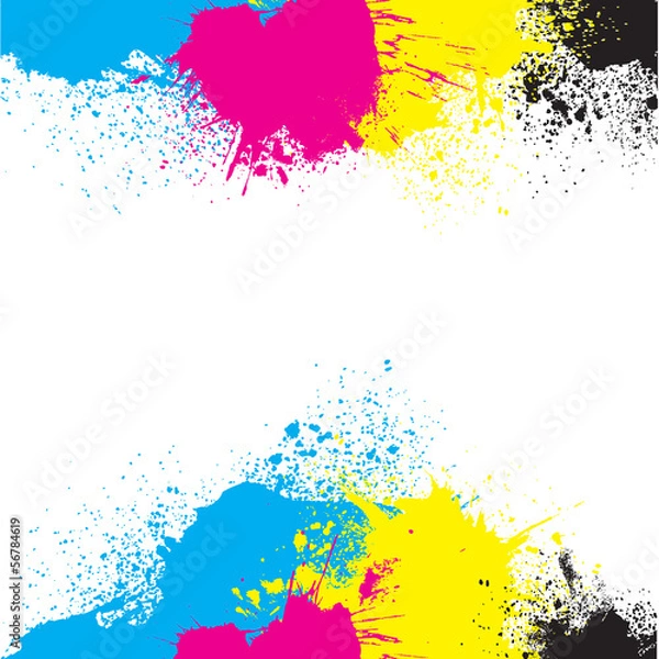 Obraz CMYK Paint Splatters