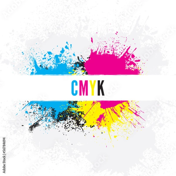 Obraz CMYK Paint Splatters