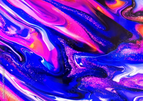 Obraz Abstract blurred colorful background. Bright colours. Smooth lines.