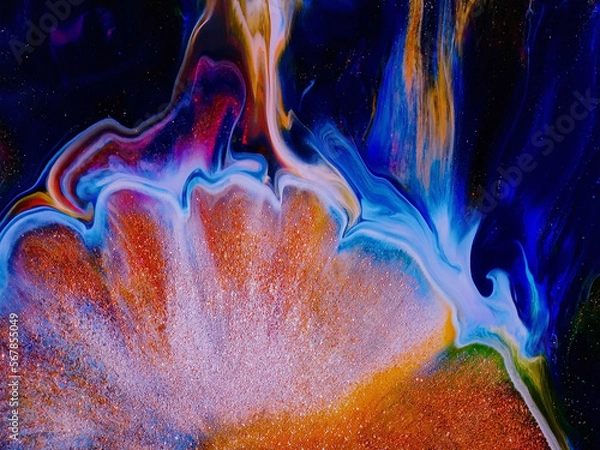 Obraz Abstract blurred colorful background. Bright colours. Smooth lines.