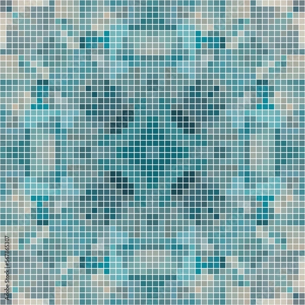 Obraz Mediterranean mosaic seamless pattern design.