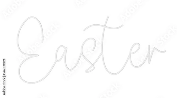 Obraz easter lettering white