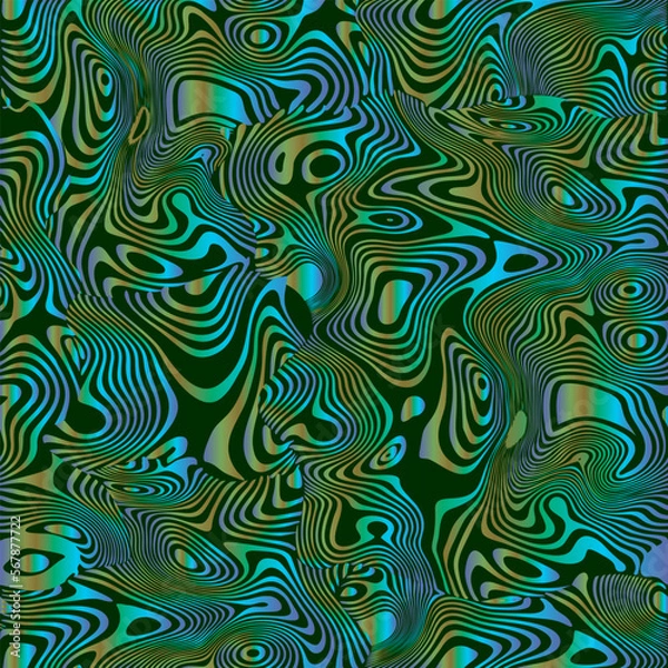 Fototapeta Seamless pattern with stylized and curved patterns. Natural texture of water stains.