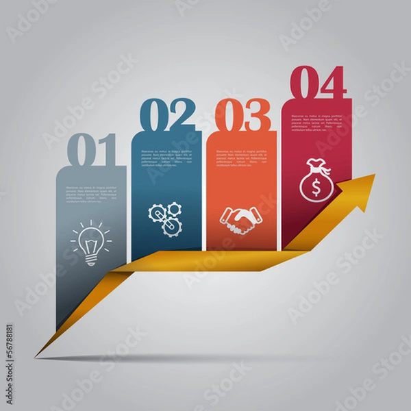 Fototapeta Colorful business infographics