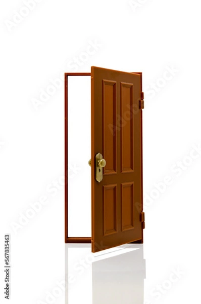 Fototapeta 半開きのミニチュアのドア
