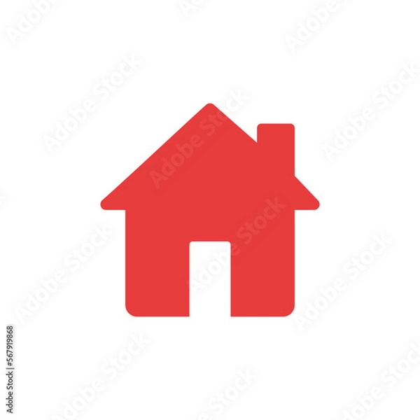 Fototapeta Vector drawing of home, symbolizing start, ideas or construction. Allows color change and resolution scale