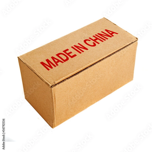Fototapeta Made in China cardboard box