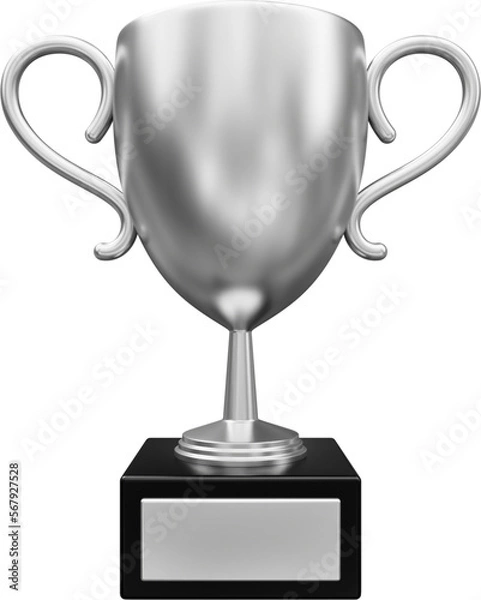 Fototapeta Silver Trophy 3D Illustration