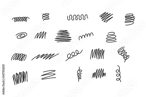 Obraz Abstract Doodle Illustrations. Creative and Whimsical Hand Drawn Designs for Logos, Social Media, and Digital Art