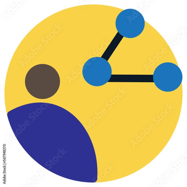 Fototapeta Share Flat Icon